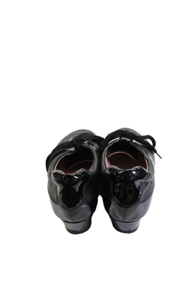 Taryn Rose Women's Leather Slight Wedge Leather Sneakers Black Size 8