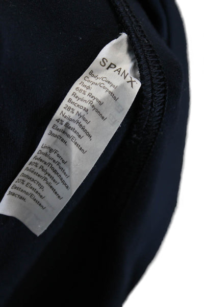 Spanx Womens Cropped Dark Blue Leggings Size XL