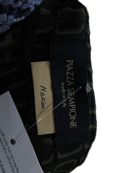 Piazza Sempione Womens Dress Pants Black Geometric Zip Size 40