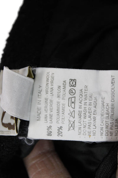 Agnona Womens Straight Pencil Skirt Black 80% Virgin Wool Size 12