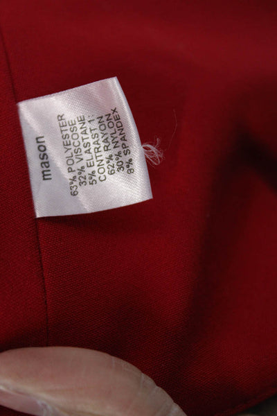 Michelle Mason Womens Red V-Neck Camisole Zip Closure Spaghetti Strap Size 0