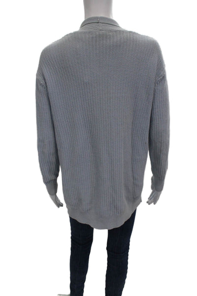 Club Monaco Unisex Cardigan Light Blue 100% Cotton Long Sleeve Size S