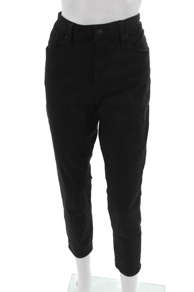 Good American Women Black High Rise Ankle Cropped Jeans Size 14