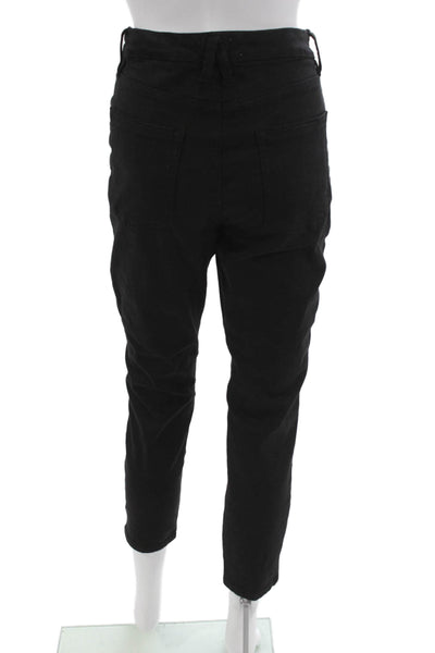 Good American Women Black High Rise Ankle Cropped Jeans Size 14