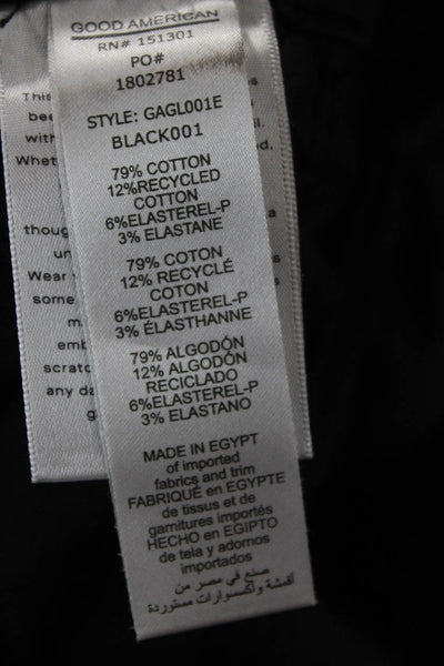 Good American Women Black High Rise Ankle Cropped Jeans Size 14
