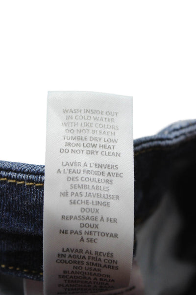 Good American Womens Mom Tapered Jeans Dark Blue High Rise Button Size 14