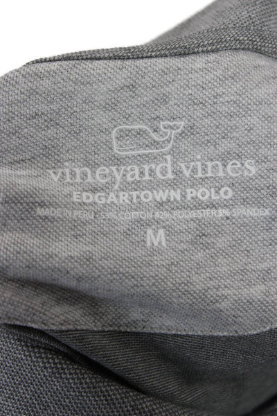 Vineyard Vines Mens Gray Collared Short Sleeve Polo Preppy Size M