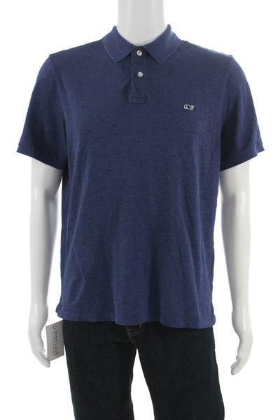 Vineyard Vines Mens Button-Down Short Sleeve Dark Blue Shirt Size M