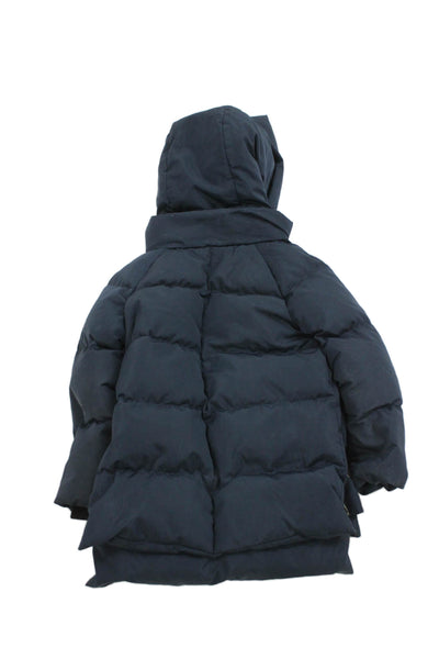 Orolay Boys Hooded Zip Up Puffer Coat Navy Size 6-7Y