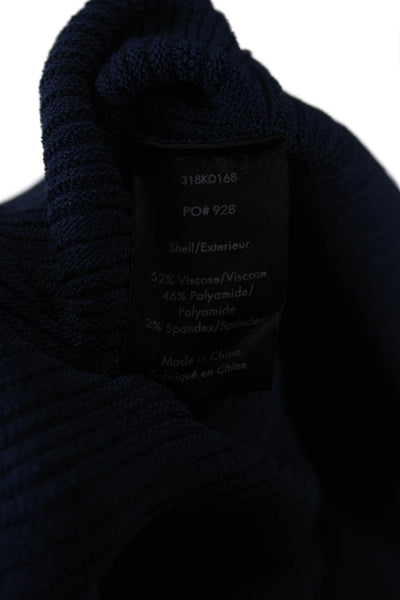 Elizabeth and James Womens Fit and Flare Sweater Dress Dark Blue Size S
