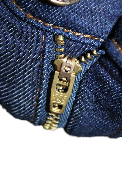 Frame Womens Bootcut Flared Jeans Dark Blue Mid Rise Button Size 28