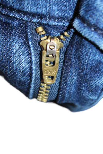 Frame Womens Bootcut Flared Jeans Dark Blue Mid Rise Button Size 28