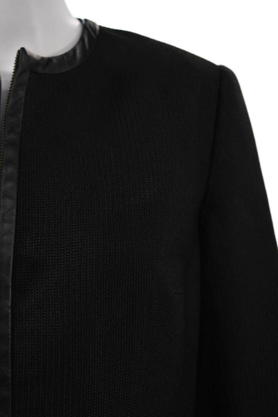 Ralph Lauren Black Label Women Black Blazer Zip Long Sleeve Size 8