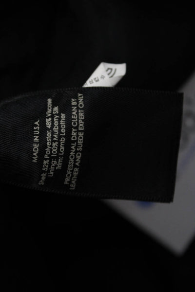Ralph Lauren Black Label Women Black Blazer Zip Long Sleeve Size 8