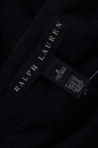 Ralph Lauren Black Label Women Black Blazer Zip Long Sleeve Size 8