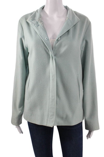 Dana Buchman Women Cashmere Button Long Sleeve Jacket Light Blue Size 6