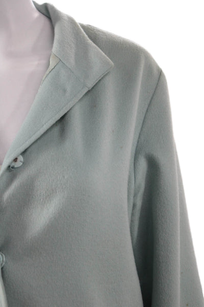 Dana Buchman Women Cashmere Button Long Sleeve Jacket Light Blue Size 6
