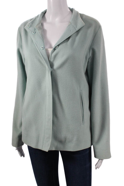 Dana Buchman Women Cashmere Button Long Sleeve Jacket Light Blue Size 6