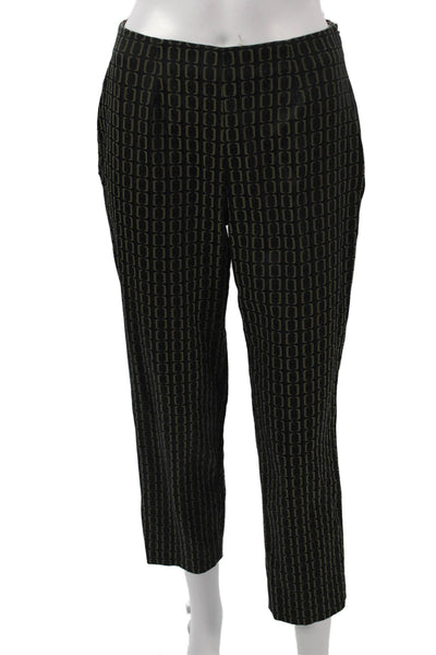 Piazza Sempione Womens Ankle Cropped Dress Pants Black Size 42