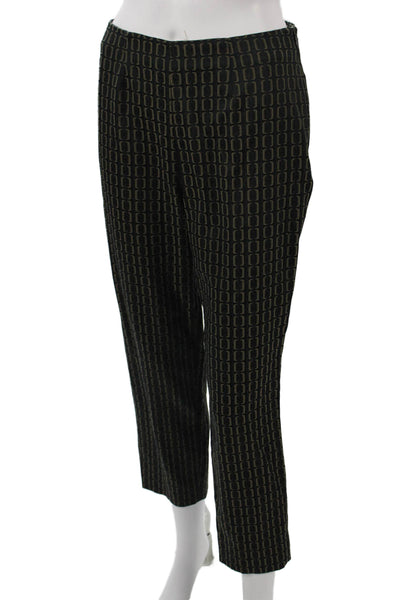 Piazza Sempione Womens Ankle Cropped Dress Pants Black Size 42