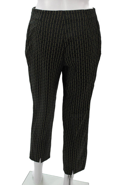Piazza Sempione Womens Ankle Cropped Dress Pants Black Size 42