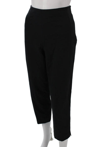 Piazza Sempione Women Ankle Cropped Dress Pants Black Size 46