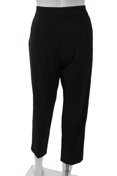 Piazza Sempione Women Ankle Cropped Dress Pants Black Size 46