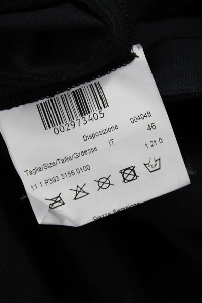 Piazza Sempione Women Ankle Cropped Dress Pants Black Size 46