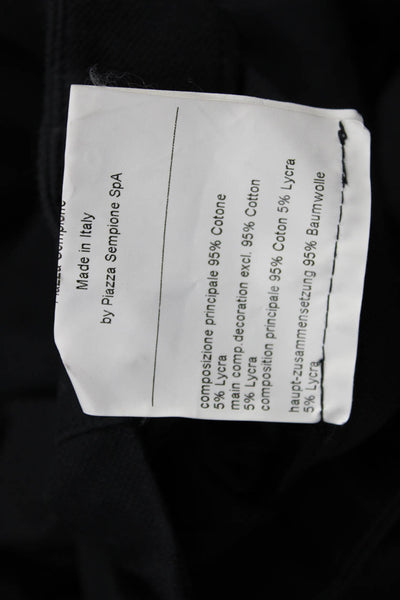 Piazza Sempione Women Ankle Cropped Dress Pants Black Size 46