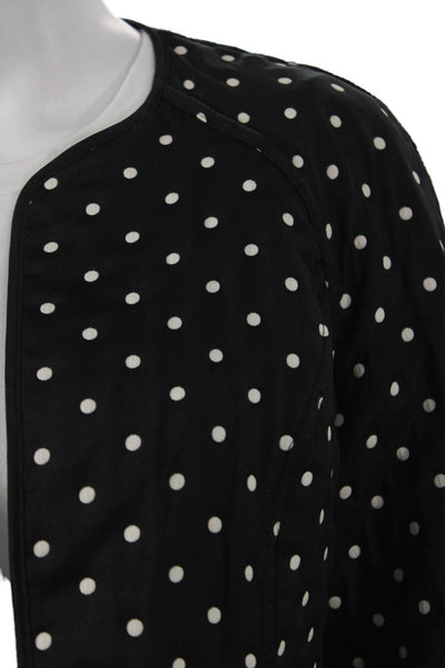 Rickie Freeman Teri Jon Women 2pc Polka Dot Suit Black Tie 3/4 Sleeve Size 6