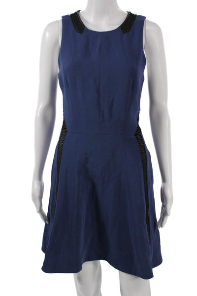 Rag & Bone Women A-Line Fit Flare Dark Blue Sleeveless Round Neck Dress Size 4
