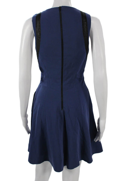Rag & Bone Women A-Line Fit Flare Dark Blue Sleeveless Round Neck Dress Size 4