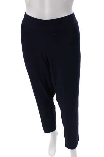 Eileen Fisher Women Cropped Ankle Pants Dark Blue Size L