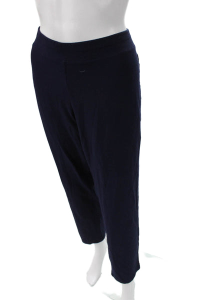 Eileen Fisher Women Cropped Ankle Pants Dark Blue Size L