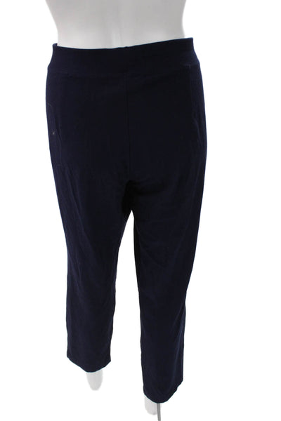 Eileen Fisher Women Cropped Ankle Pants Dark Blue Size L