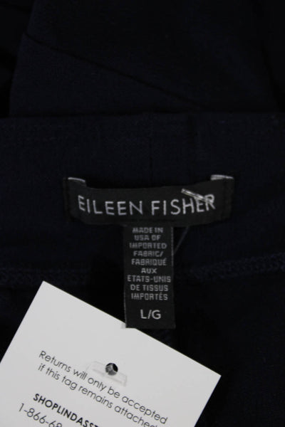 Eileen Fisher Women Cropped Ankle Pants Dark Blue Size L