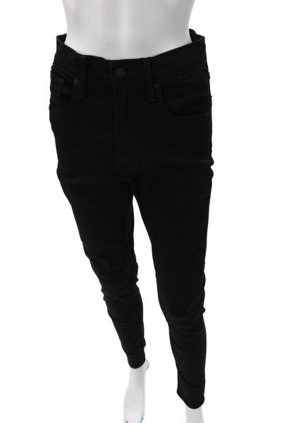 Levis Womens Skinny Black Jeans Button Size 30