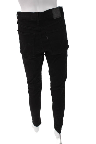 Levis Womens Skinny Black Jeans Button Size 30