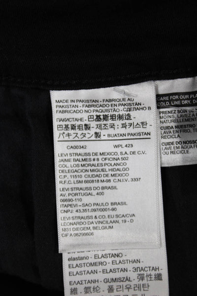 Levis Womens Skinny Black Jeans Button Size 30