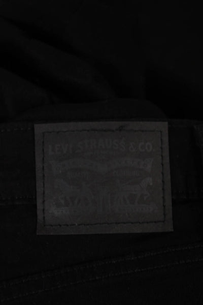 Levis Womens Skinny Black Jeans Button Size 30