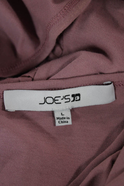 Joes Womens Basic Pink Cotton Round Neck Short Sleeve T-Shirt Size L