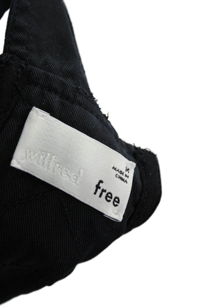 Wilfred Free Women Jumpsuit Black Square Neck Sleeveless Lyocell Size M