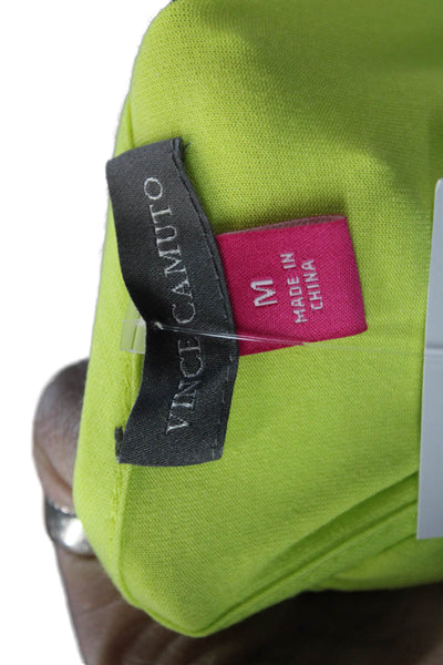 Vince Camuto Women Shift Tank Dress Yellow Sleeveless Round Neck Size M