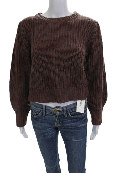 The Westside Unisex Brown Pullover Sweater Crew Neck Long Sleeve Size M