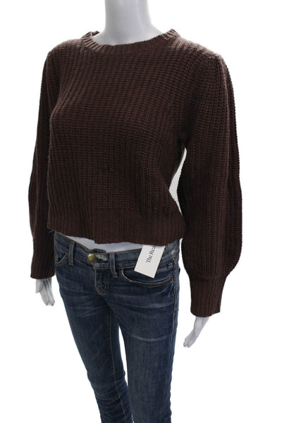 The Westside Unisex Brown Pullover Sweater Crew Neck Long Sleeve Size M