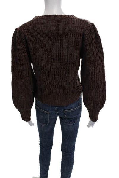 The Westside Unisex Brown Pullover Sweater Crew Neck Long Sleeve Size M