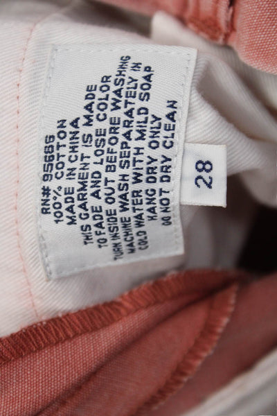Murrays Toggery Shop Mens Pink Chino Shorts 100% Cotton Button Beach Size 28