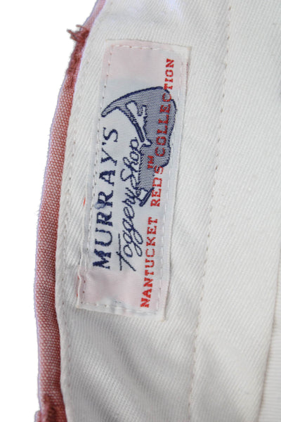 Murrays Toggery Shop Mens Pink Chino Shorts 100% Cotton Button Beach Size 28