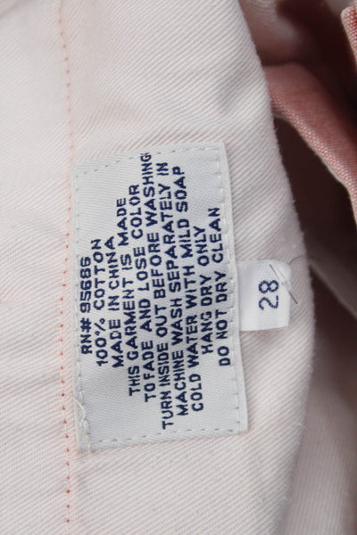 Murrays Toggery Shop Mens Chino Shorts Pink 100% Cotton Button Size 28