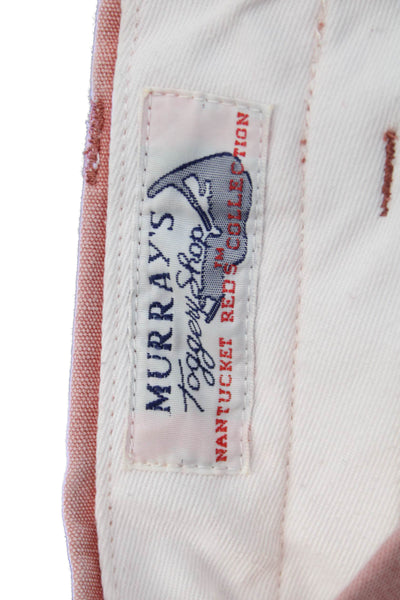 Murrays Toggery Shop Mens Chino Shorts Pink 100% Cotton Button Size 28
